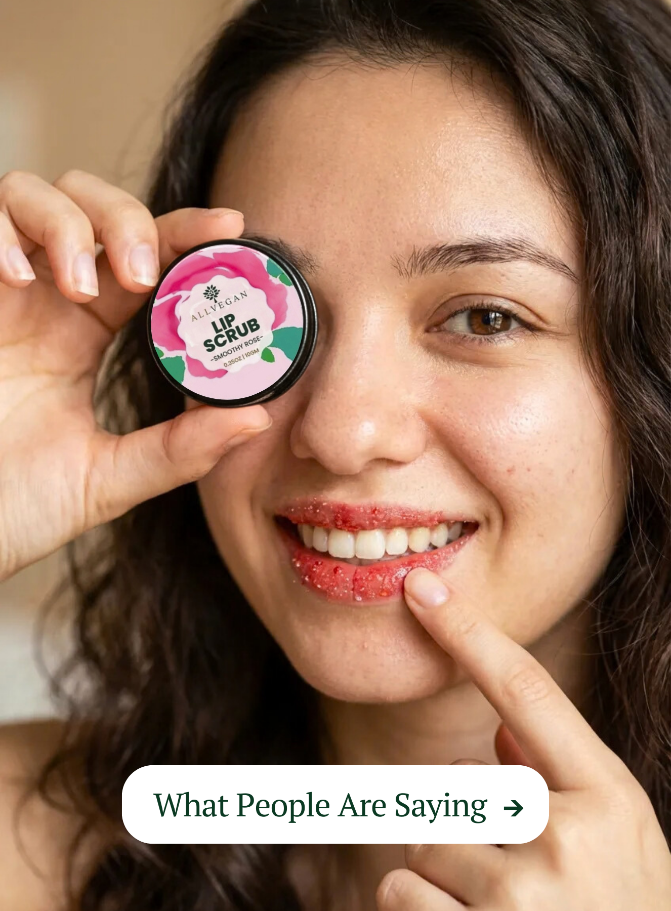 allvegan smoothy rose natural lip scrub