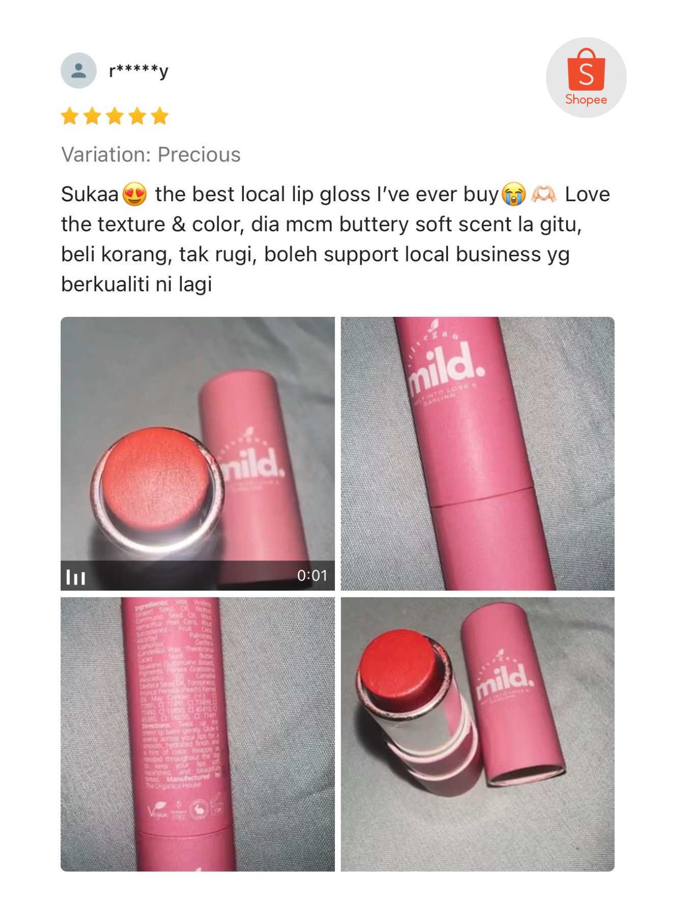 allvegan x mild. natural moisture melt lip balm