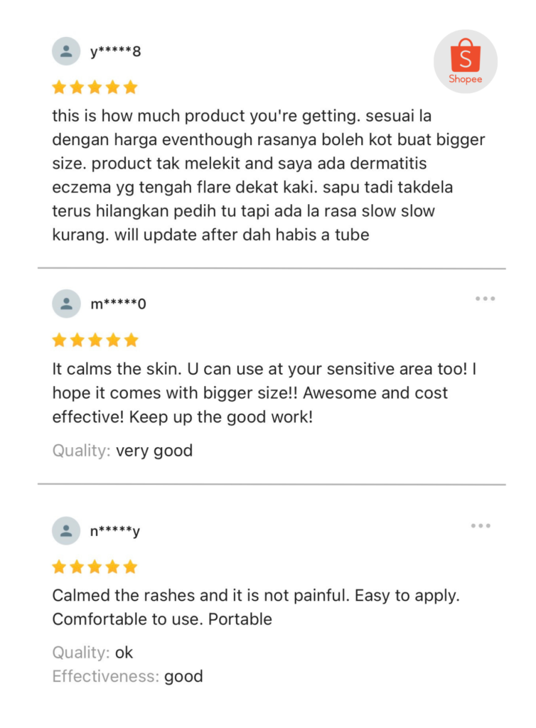 Home allvegan natural eczema balm stick