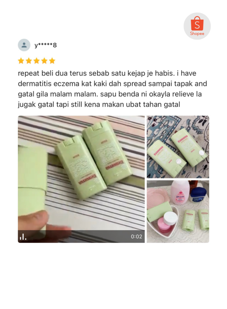 Home allvegan natural eczema balm stick