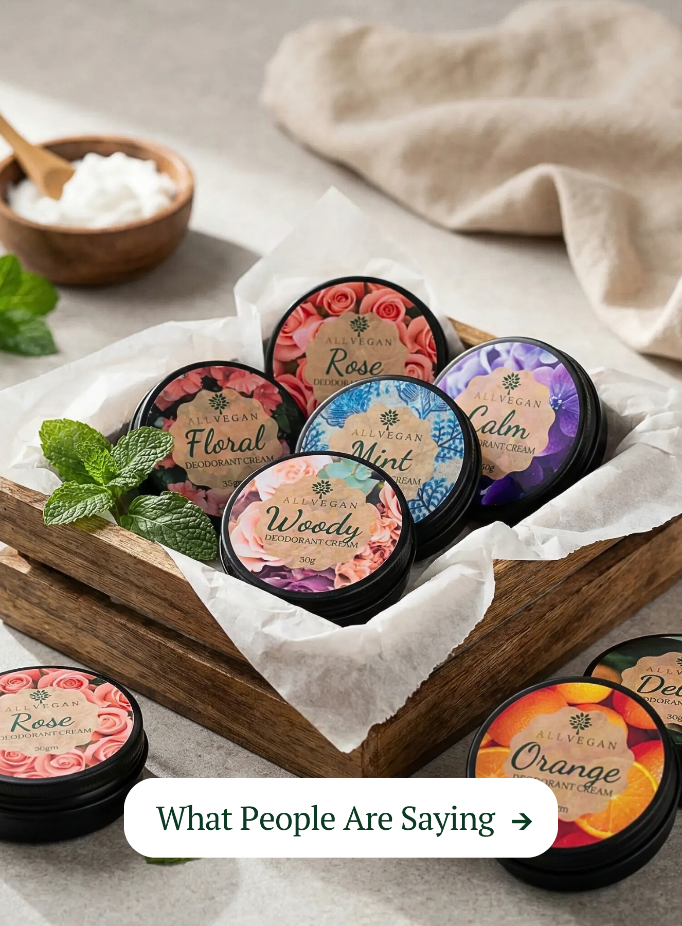 [3pcs] allvegan natural deodorant cream