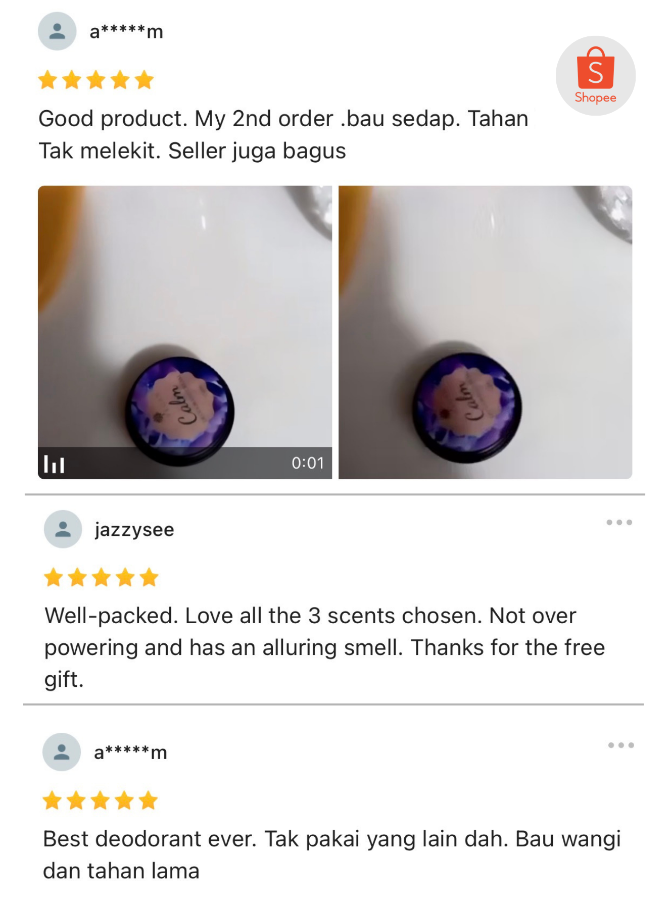 [3pcs] allvegan natural deodorant cream