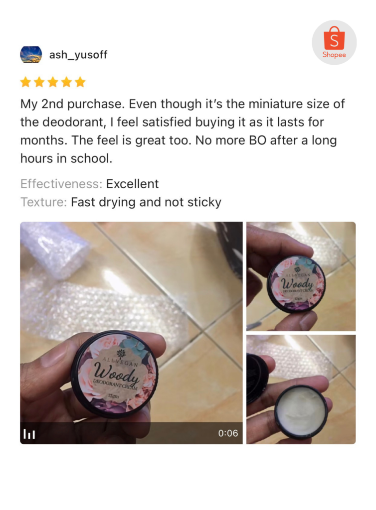 [3pcs] allvegan natural deodorant cream