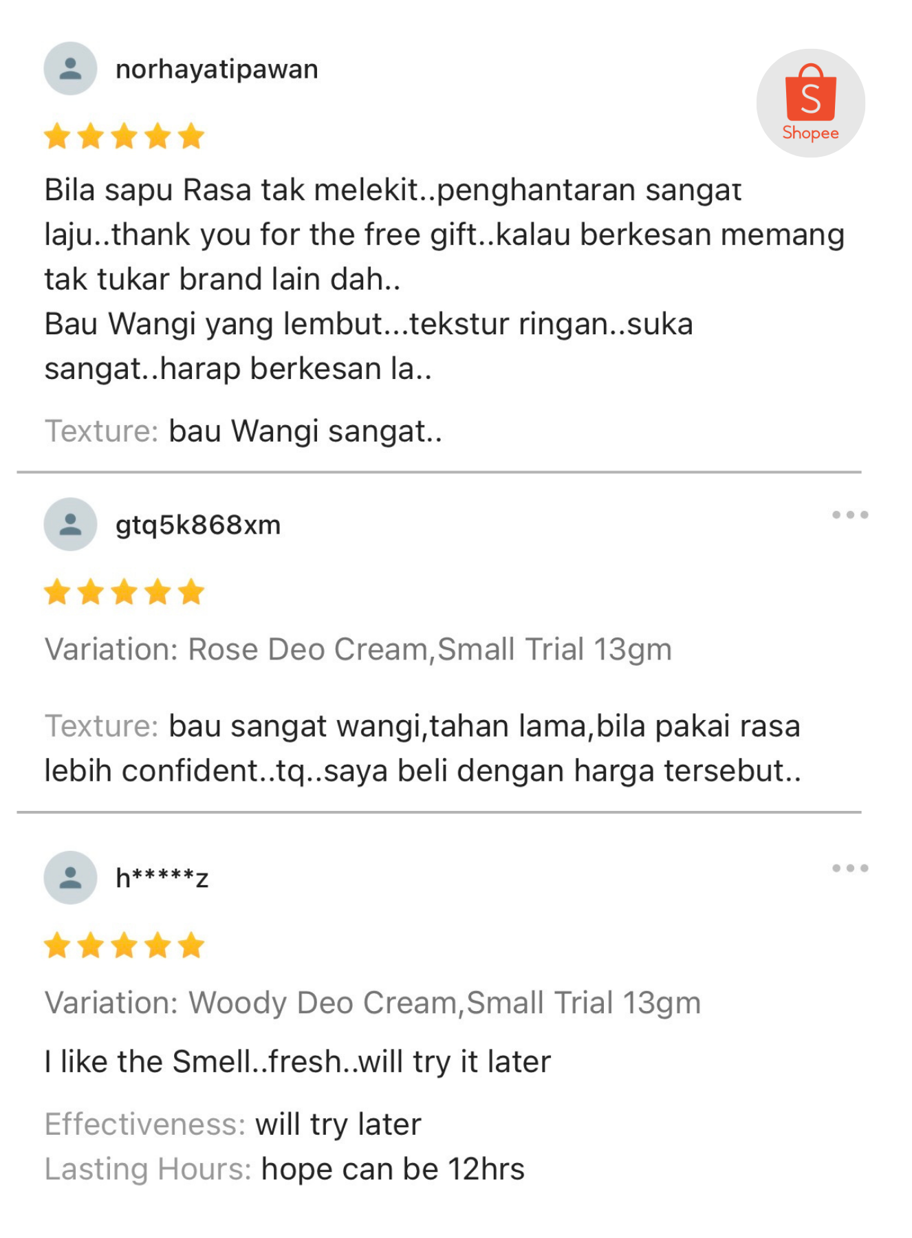 [3pcs] allvegan natural deodorant cream