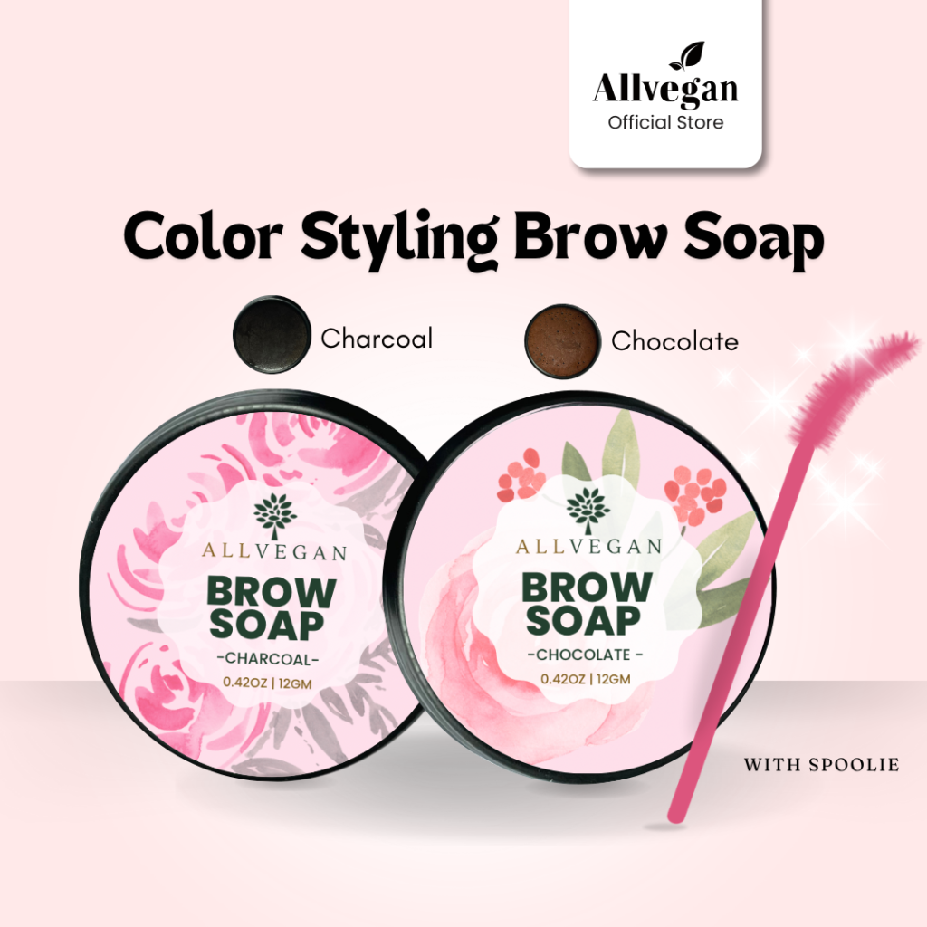 allvegan 3 in 1 chocolate / charcoal brow soap 12gm